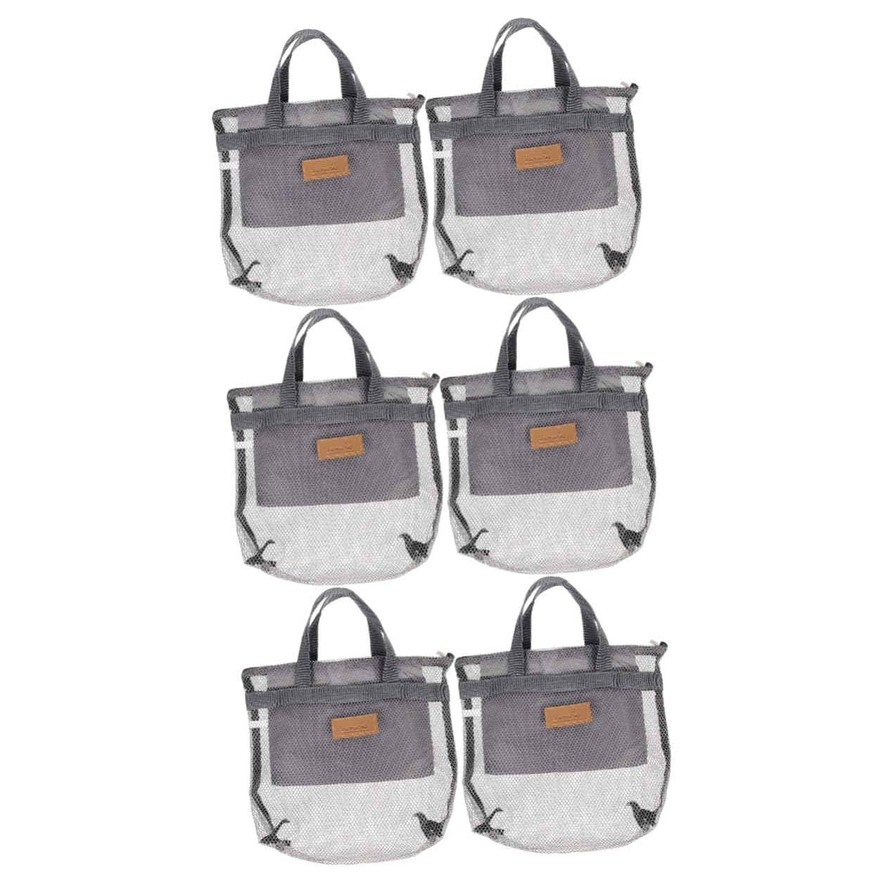 SOIMISS 6piezas Bolsa De Playa Bolsa De Viaje De Malla Portátil Para Cosméticos y Artículos De Baño Rápido Secado y Ligera