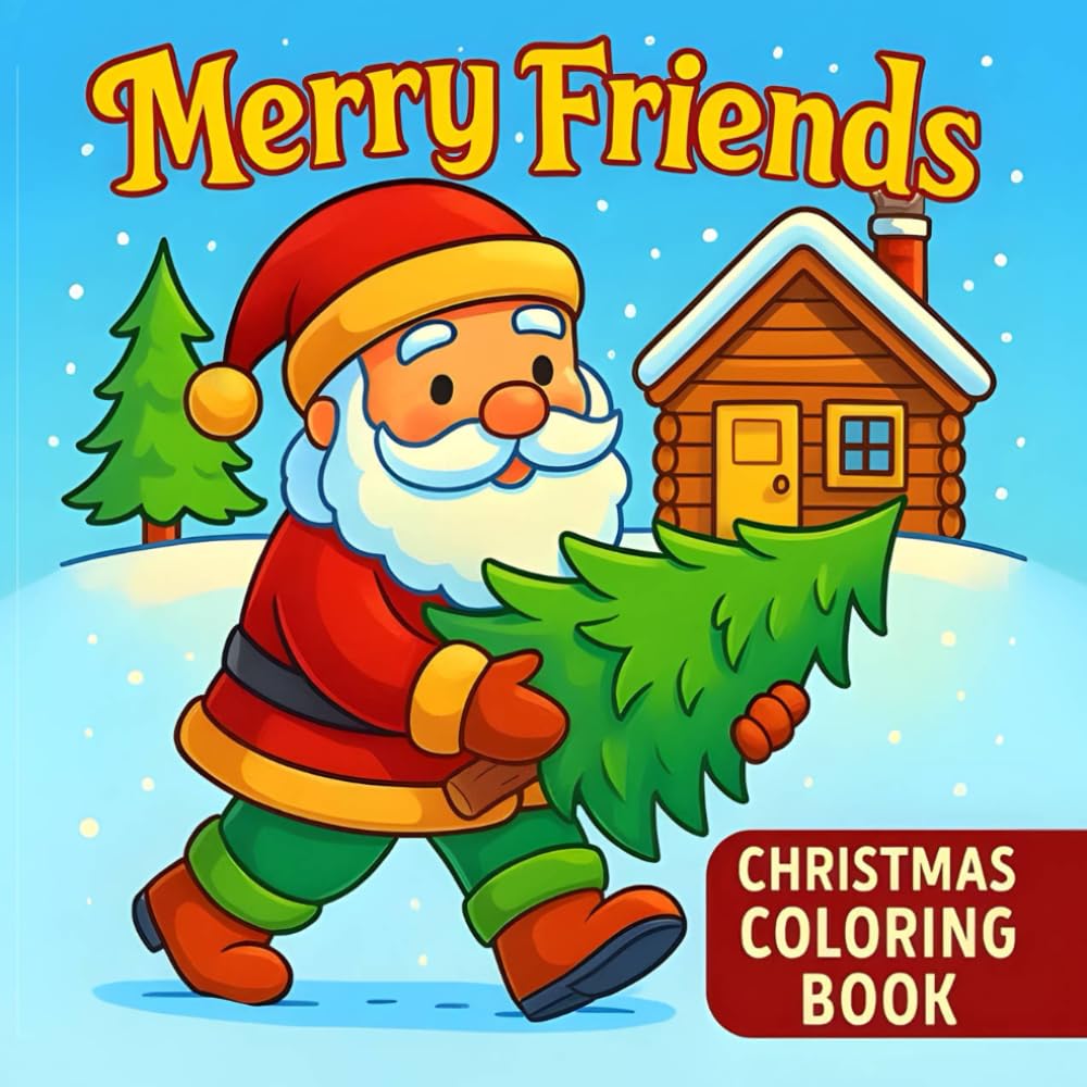 Merry Friends: A Fun Christmas Coloring Book for Kids