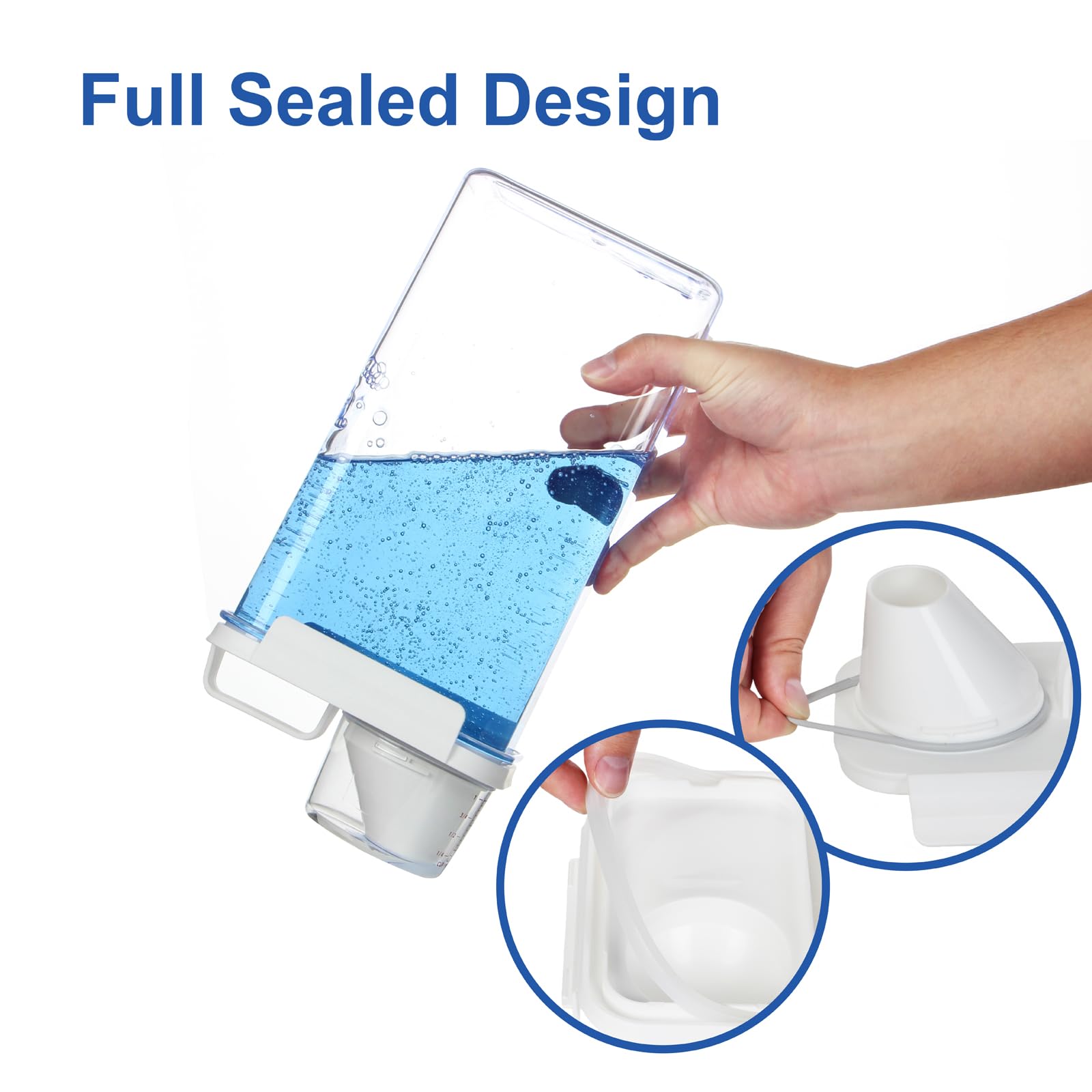 Dispenser per detersivo per bucato, contenitore per bucato liquido e dispenser di sapone in polvere, confezione da 2 pezzi, in plastica, per l'organizzazione della lavanderia, dispenser per