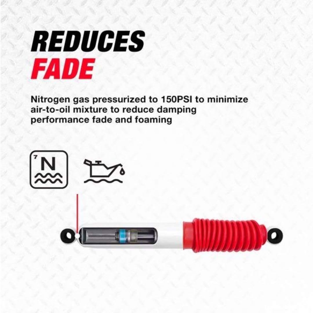 RS5000X Series Set of Rear Shocks fits 1997 2003 F150 4WD with 0" Lift - Minimizes Rough Ride - Includes TrendsAuto Decal