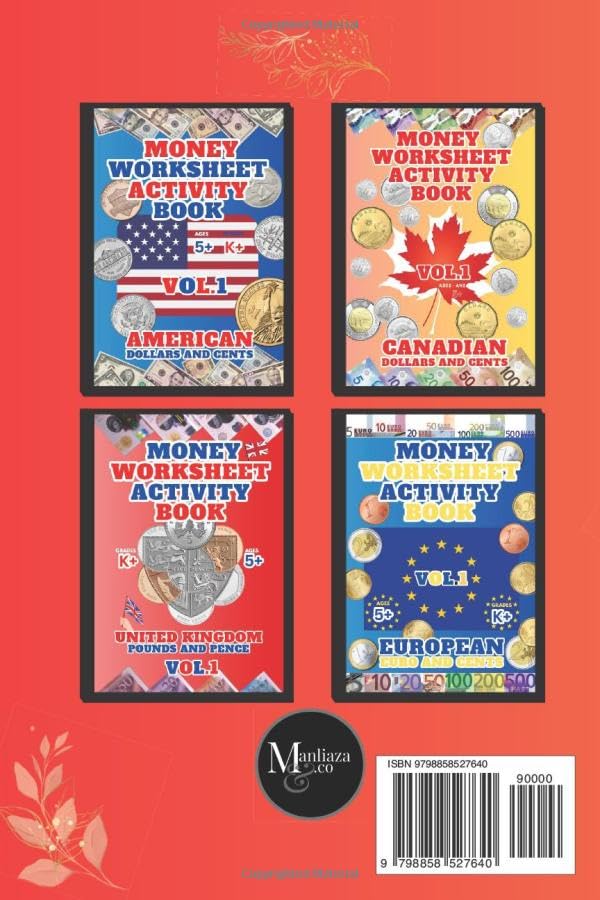 Money Worksheet - Counting Activity Book.: American Dollars and Cents - VOL2 - Image 2