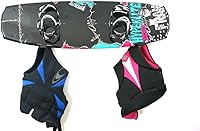 Vista 3 de StoreYourBoard Naked Wake, estante de pared para wakeboard, estante de almacenamiento de aluminio