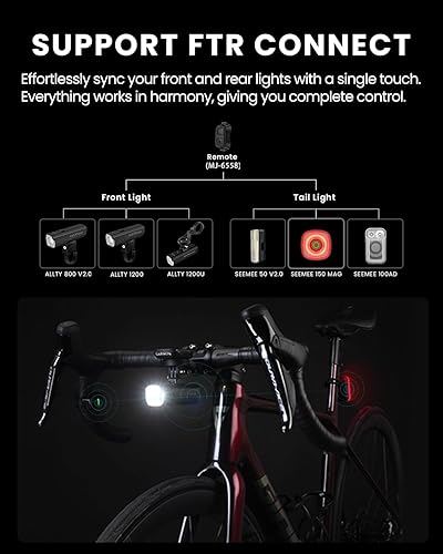 Miniatura 7 de Magicshine SEEMEE 150 MAG Magnetic Rear Bike Lights,USB-C Rechargeable FTR LightSync Control Technology, IPX6 Waterproof Safety Rear Bicycle Lights,