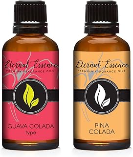Eternal Essence Oils 2 Pack 30ml Premium Fragrance Oil - Guava Colada Type & Pina Colada - for Candle, Soap Making, Aromatherapy, Diffusers, Home Care, & Humidifiers