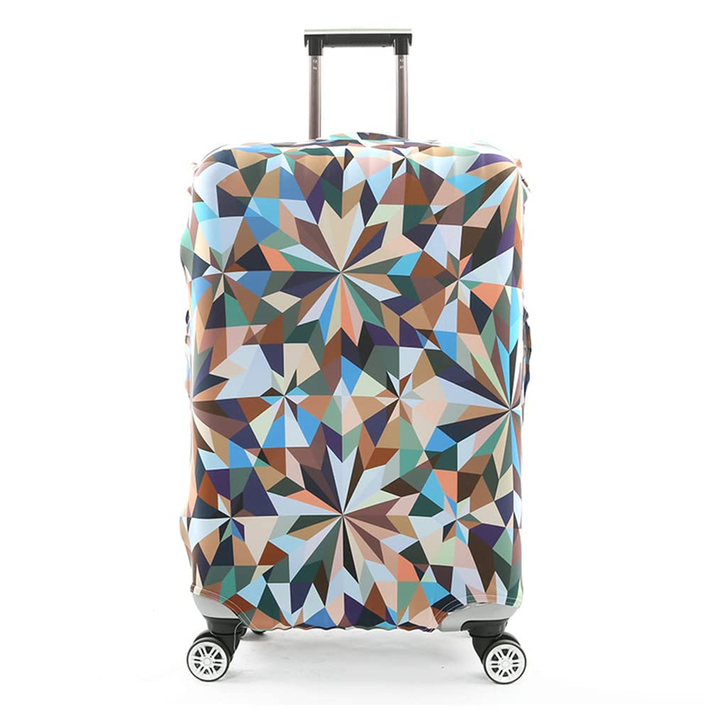 Mateju Housse Valise Housse de Valise Élastique Housse Protection Valise Lavable, Plaid 3D Housse de Protection pour Bagages Luggage Cover en Spandex S-XL (Kaki,S