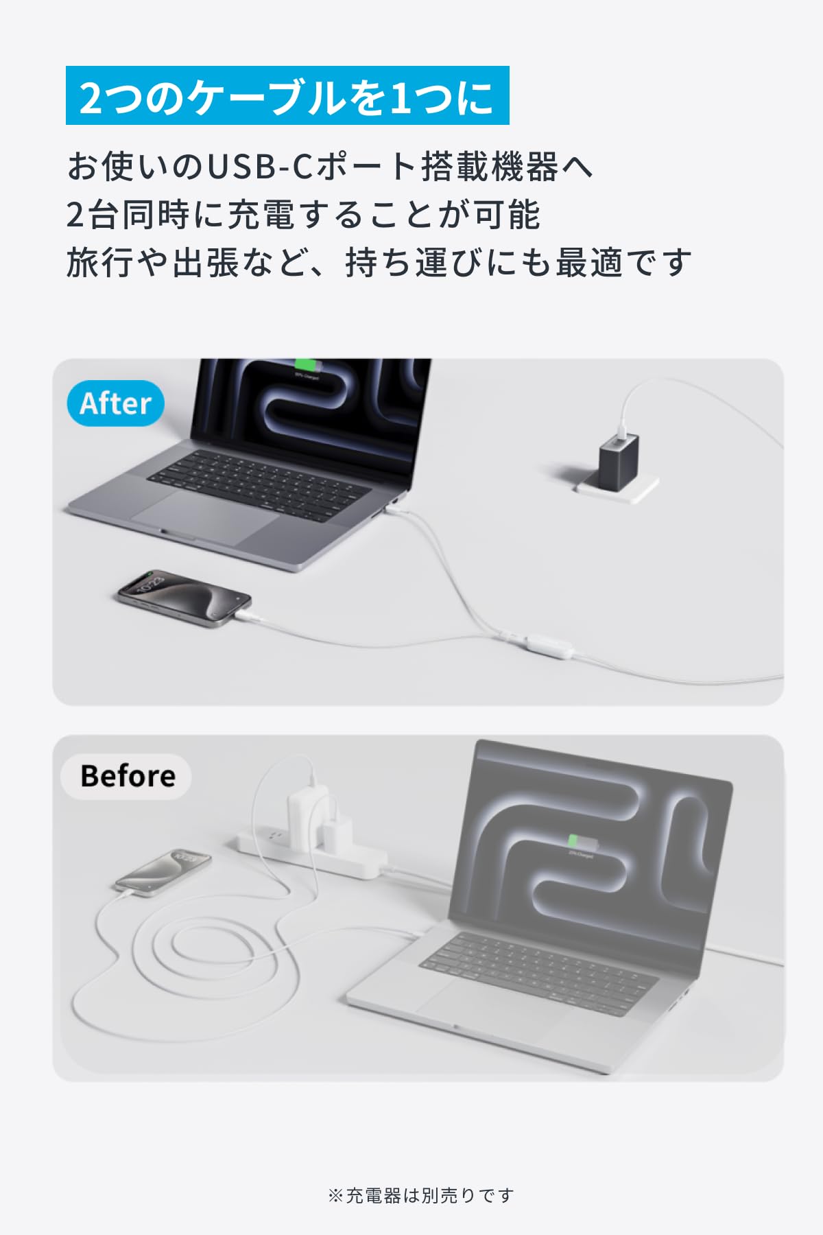 Amazon.co.jp: Anker USB-C ＆ USB-C ケーブル (2-in-1, 140W) 急速