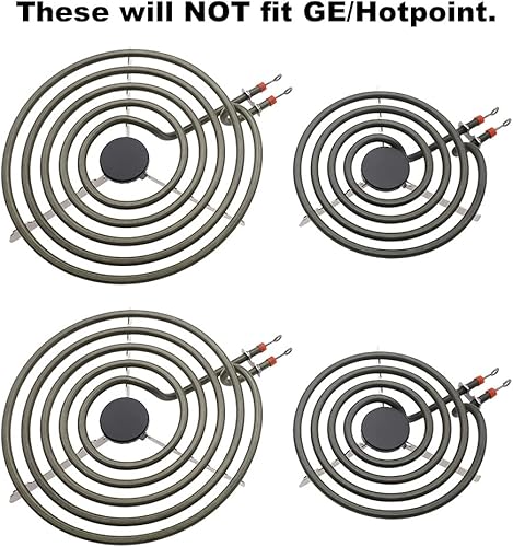 Vista 2 de SupHomie W10290350 W10290353 - Juego de sartenes de goteo de porcelana y quemador eléctrico MP22YA - Compatible con Whirlpool, Amana, May-tag