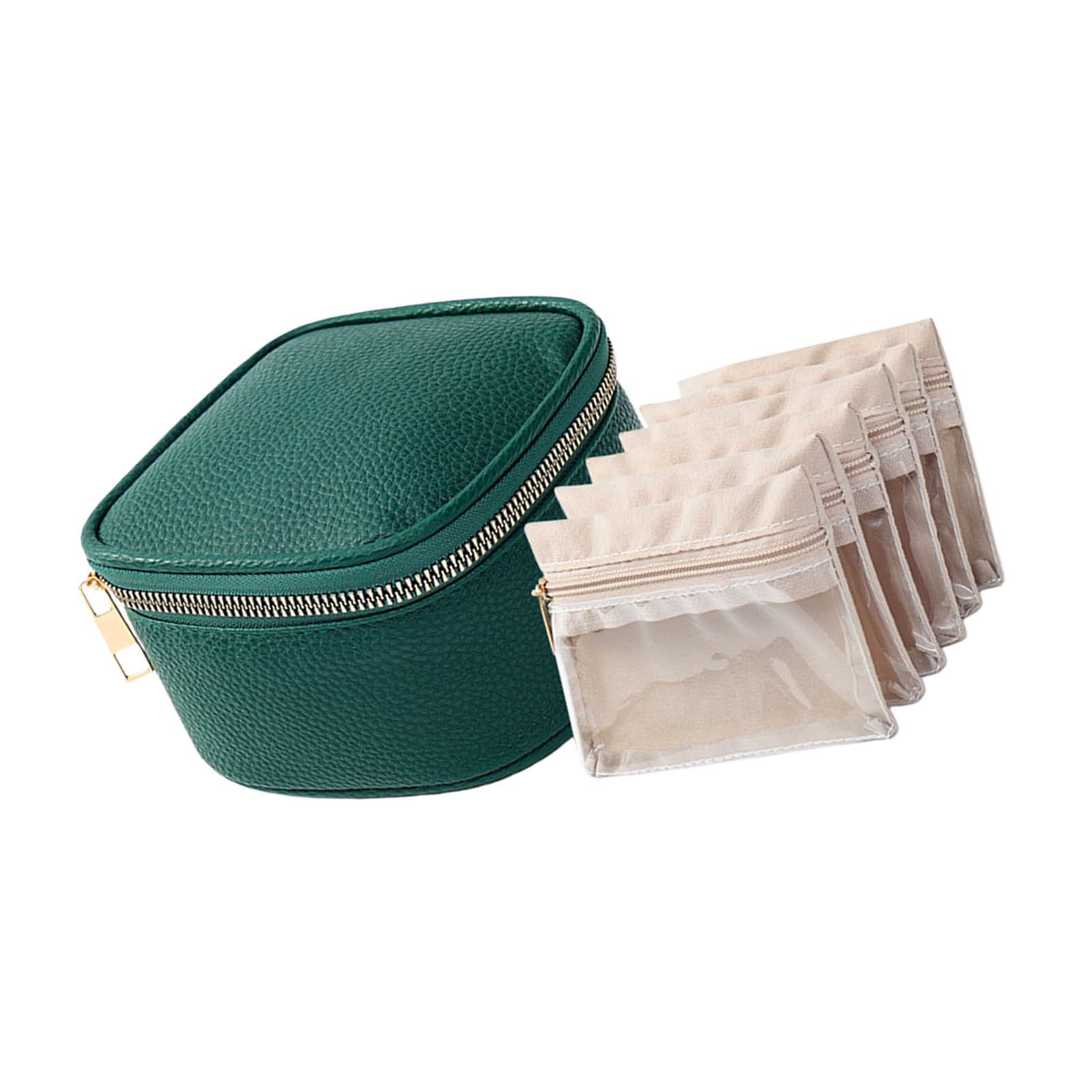HDOYTXXM Portable Leather Jewelry Case with Multiple Compartments for Travel Storage and Home Decor PU Leather Jewelry Organizers