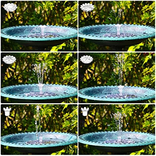 AISITIN 3.5W LED Solar Water Fountain 2022 Upgraded Solar Water Pump with Battery Backup and 16 Nozzles for Water Feature, Solar Fountain for Garden, Fish Tank, Pets Drinking and Outdoor