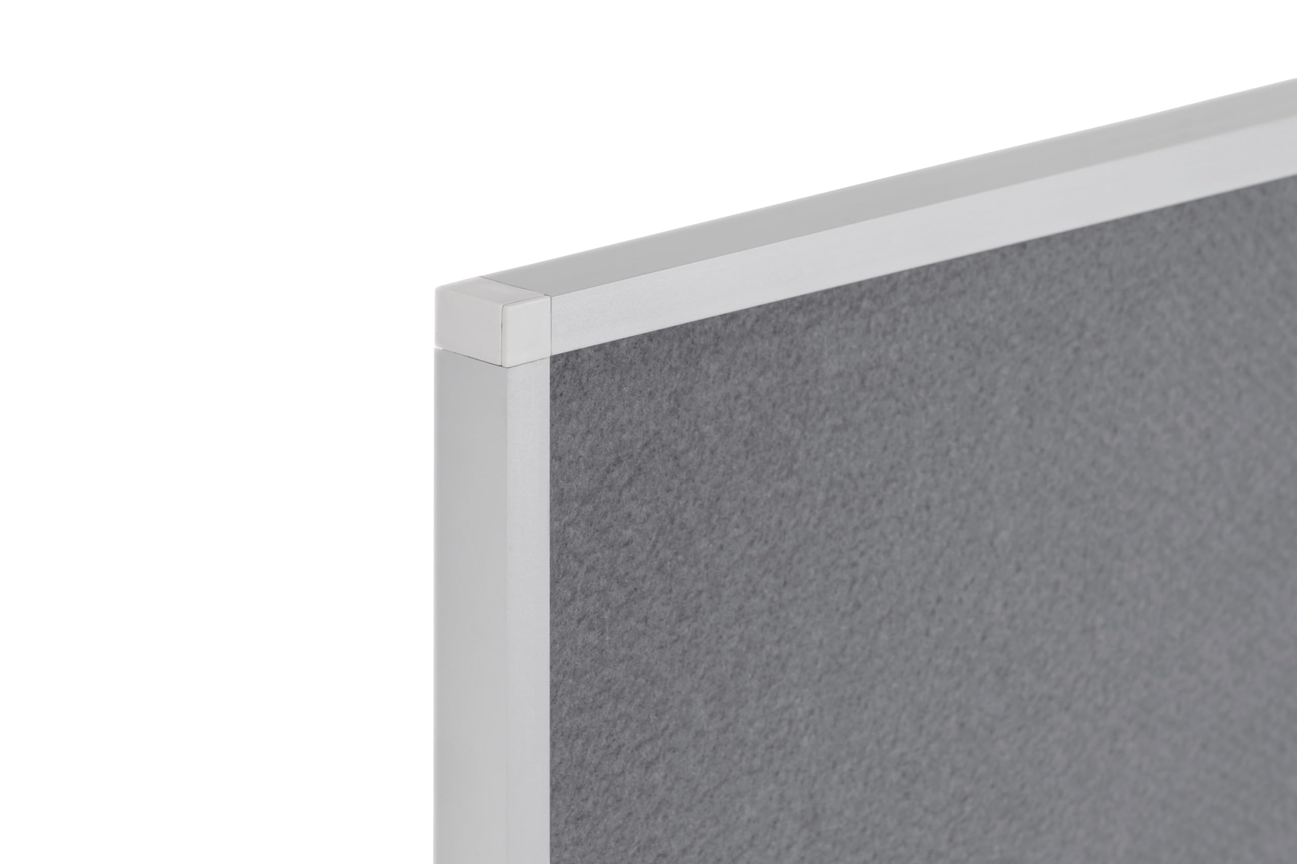 Bi-Office Filztafel New Generation, Pinnwand mit Aluminiumrahmen, 120 x 90 cm, Grau