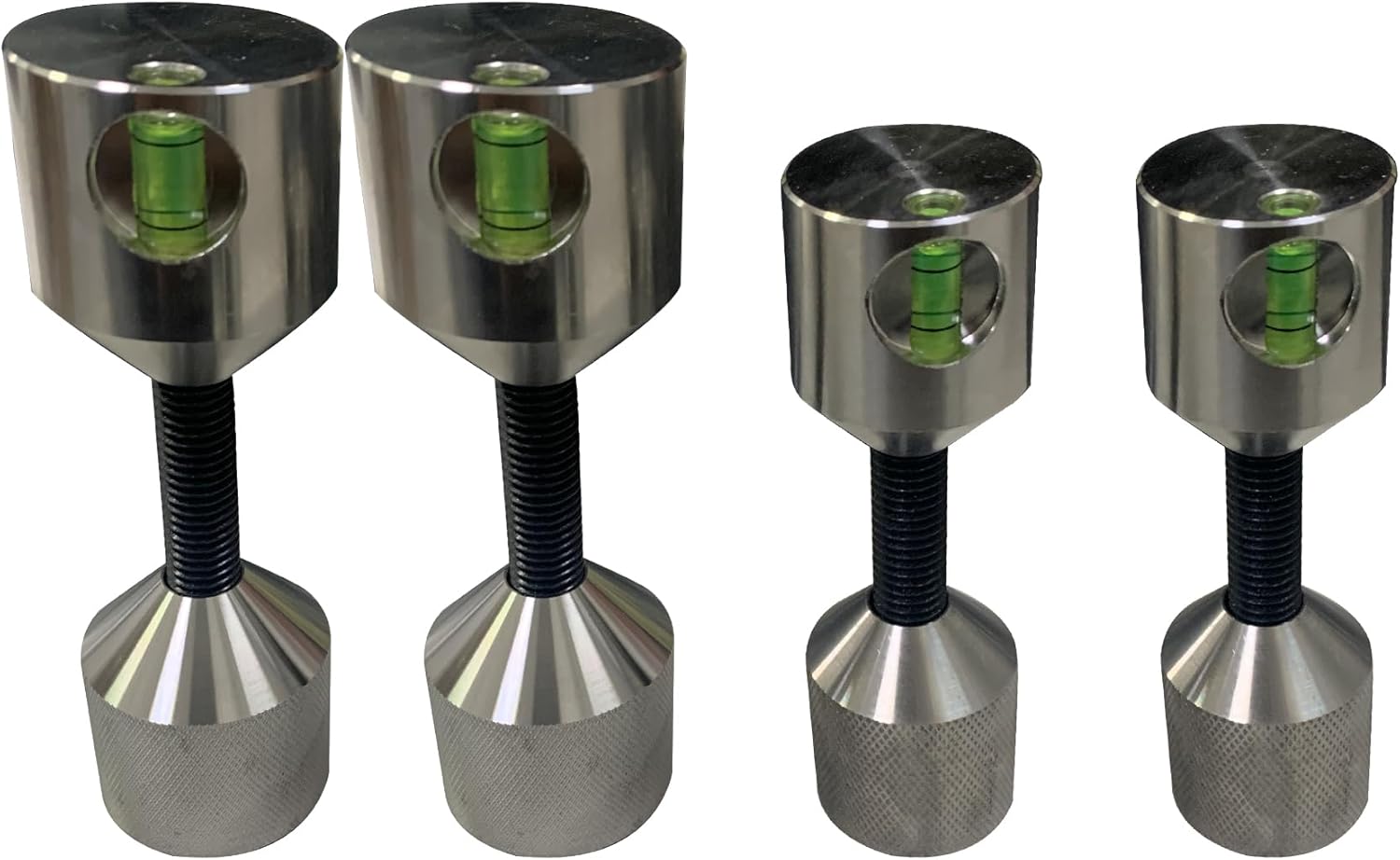 4PCS Flange Two Hole Pins 1-1/8” & 1-5/8” Detachable Flange Double Hole Built-In Bubble Level 6061,Detachable Double Hole Flanges (4PS 1-1/8 "1-5/8")