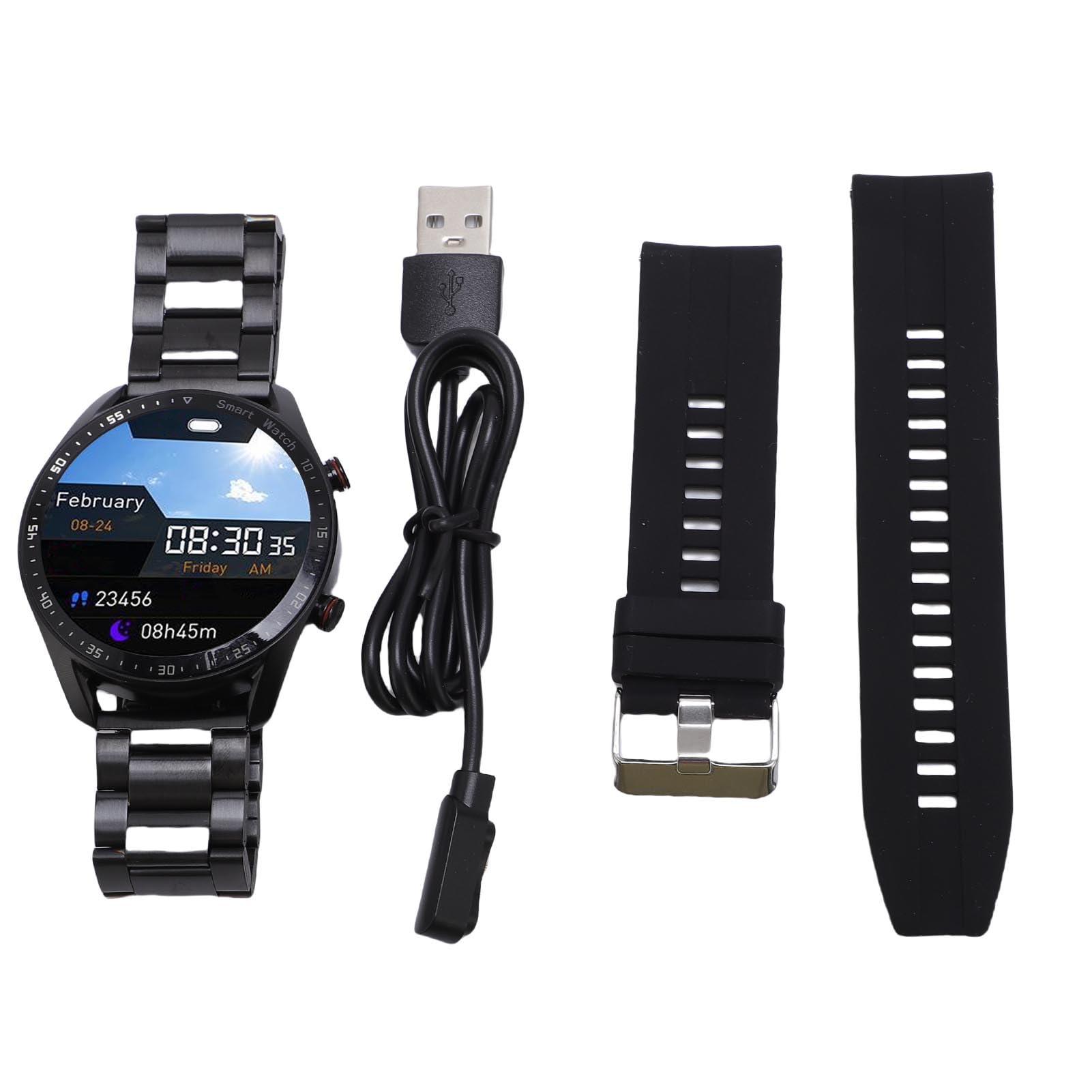Bewinner Smart Watchs for Women Men, Smartwatch Touchscreen LCD da 1,5 Pollici LCD con Chiamata e Controllo Musicale, Orologi Tracker Fitness, IP67, Monitoraggio dei Passi