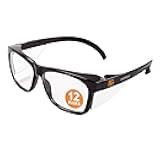 KleenGuard™ V30 Maverick™ Safety Glasses (49309), with KleenVision™ Anti-Fog Coating, Clear Lenses, Black Frame, Unisex for Men and Women (Qty 12)