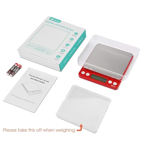 Miniatura 8 de AMIR Báscula digital de cocina mejorada, 17.76 oz de bolsillo para joyas, báscula de alimentos para cocinar con pantalla LCD retroiluminada, 2