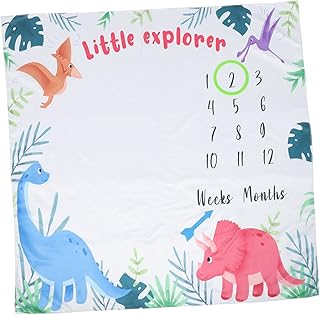 Toddmomy 1 Conjunto De Cobertor Marco Para Recém-Nascido Cobertor De Lã De Flanela Cobertor Para Bebê Menina Tapete Para Bebê Marco Cobertor Mensal Para Bebê Cobertor Mensal Para Bebê