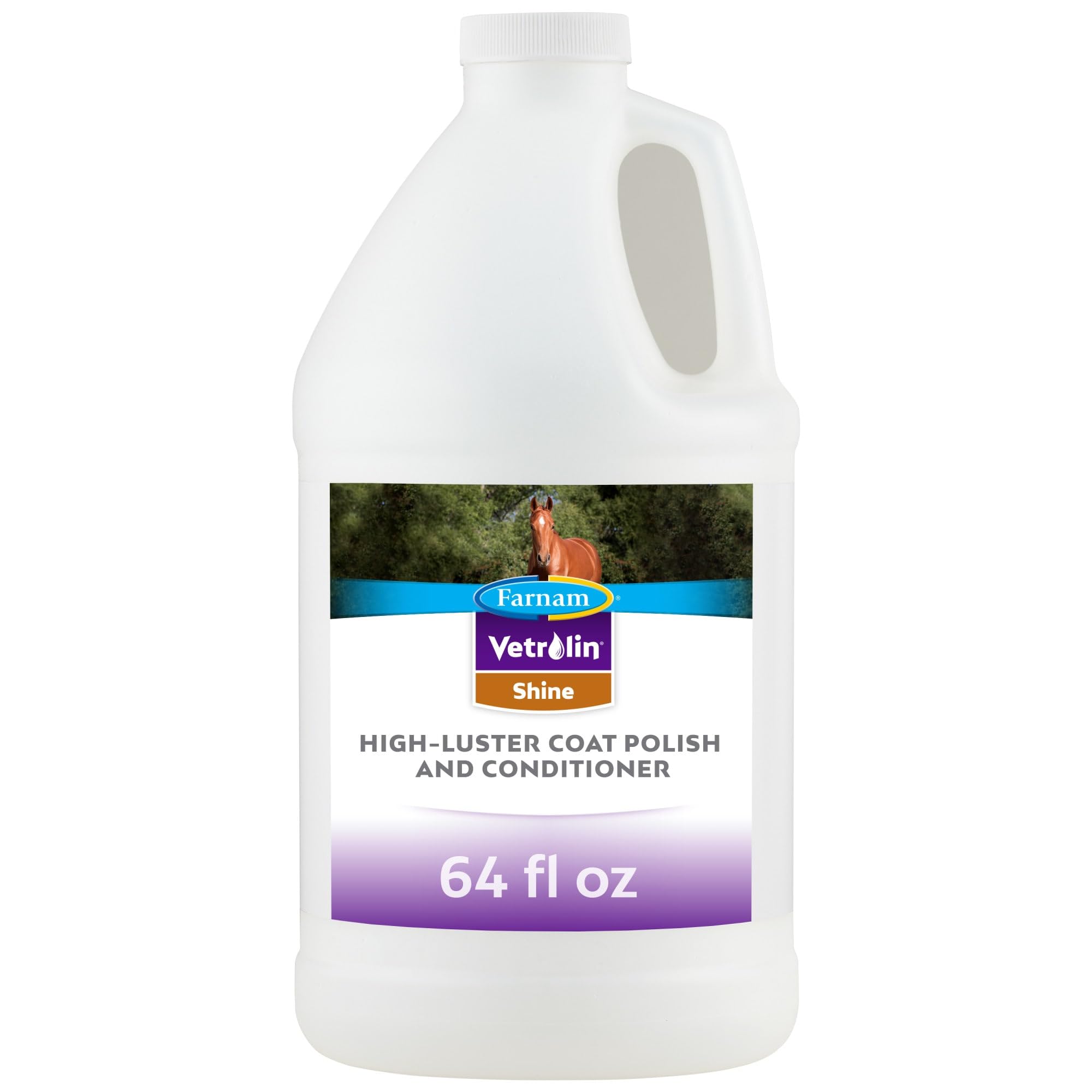 FarnamVetrolin Shine, High-Luster Coat Polish and Detangler Spray, Ideal for Horses and Dogs, 64 oz.