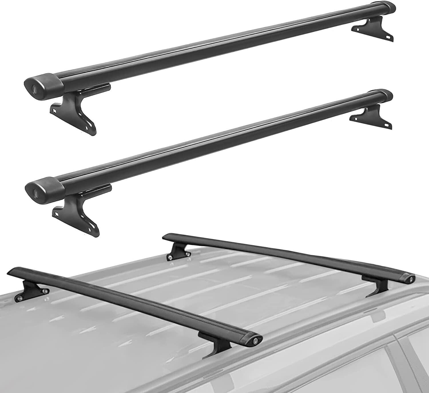 Tata.Meila Roof Rack Cross Bars for 2011 2012 2013 2014 2015 2016 2017 Jeep Compass Aluminum Roof Rails Crossbars with Anti-Theft Locks