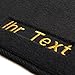 Produktbild Auto Fußmatten 1K / 5K Velour, Bestickt mit Wunschtext, 2-teilig vorne, Gold Glanzeffekt