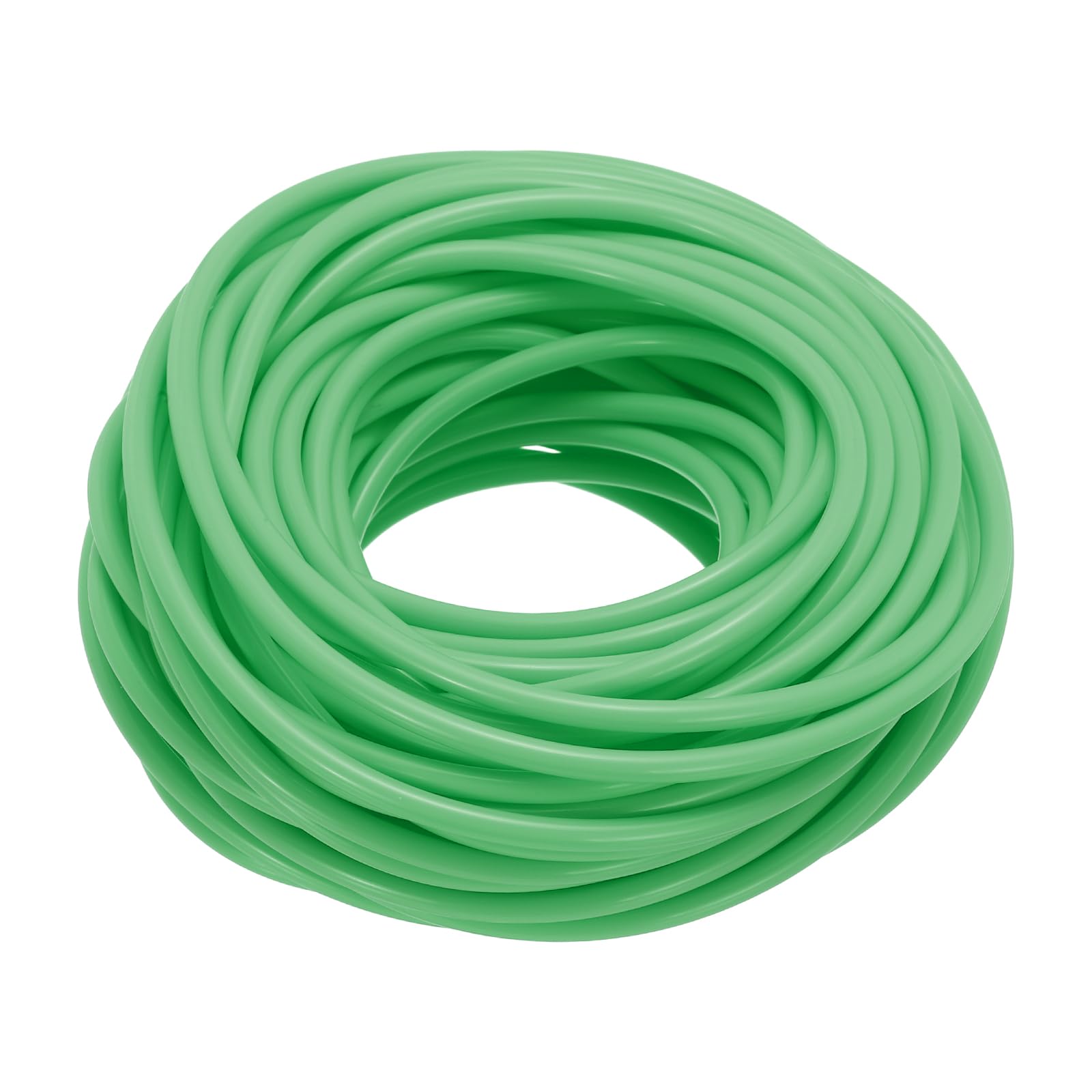sourcing map 4mm 16Yards Hollow Pipe Rubber Cords, Elastic Silicone Tube Cord Barber Cord for Knitting Jewelry Making DIY Crafts Stitch Holders, Dark Green