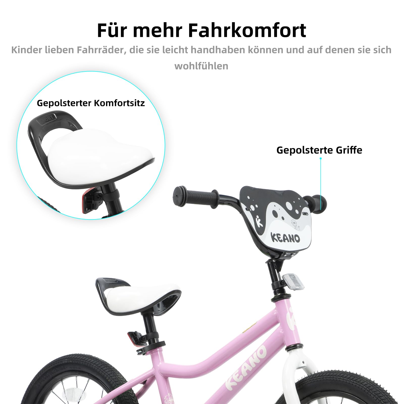 KEANO Lexicon Kinderfahrrad für Jungen Mädchen im Alter von 3-12 Jahren, 12-20 Zoll BMX Style Kinderfahrräder mit Stützrädern, Kinderfahrrad für Kleinkinder, mehrere Farben