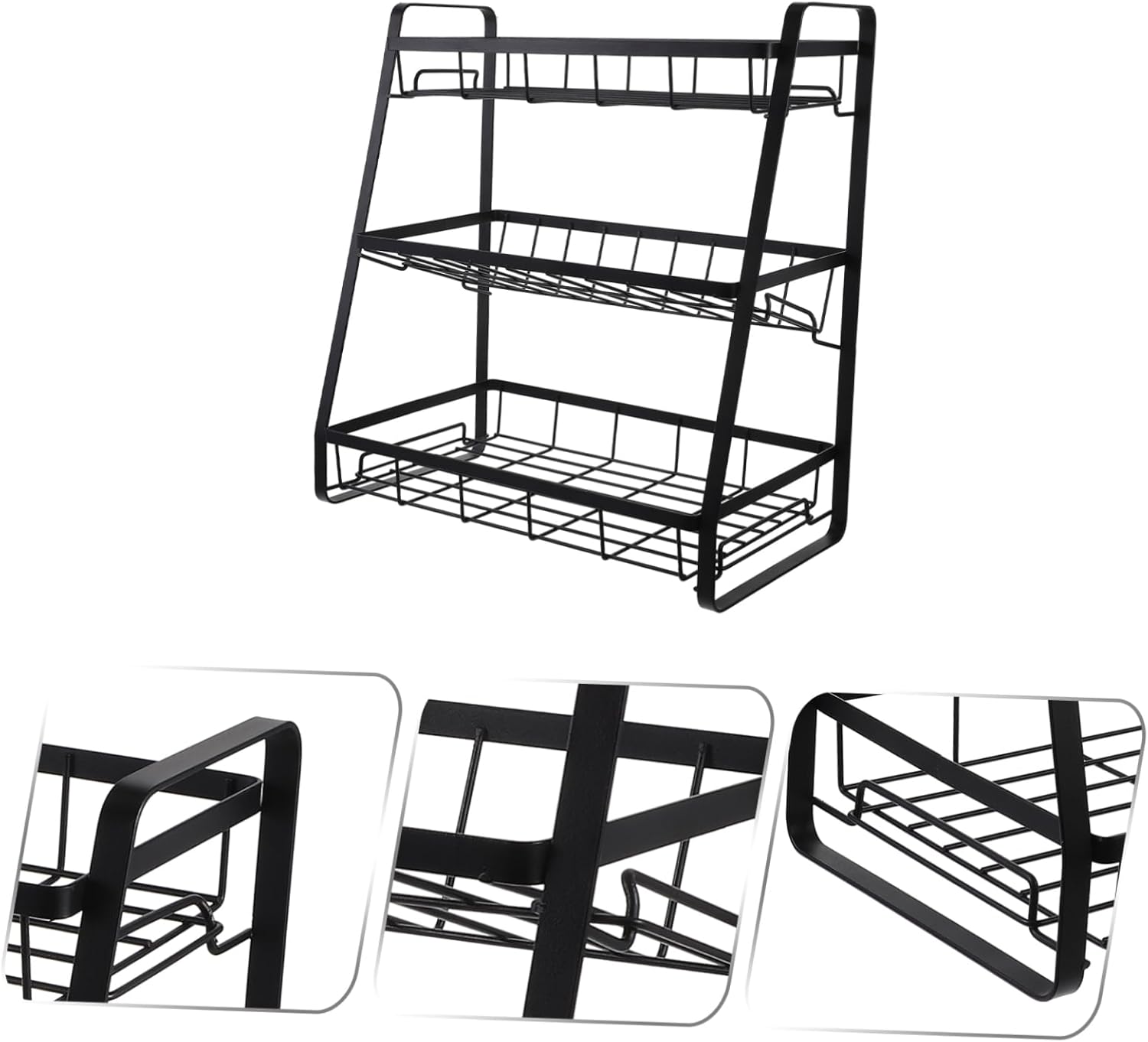 Mikinona Multilayer Detachable Storage Rack Versatile Kitchen Spice Organizer for Home Bathroom and Bedroom Compact Design for Spaces Easy to Assemble and Clean