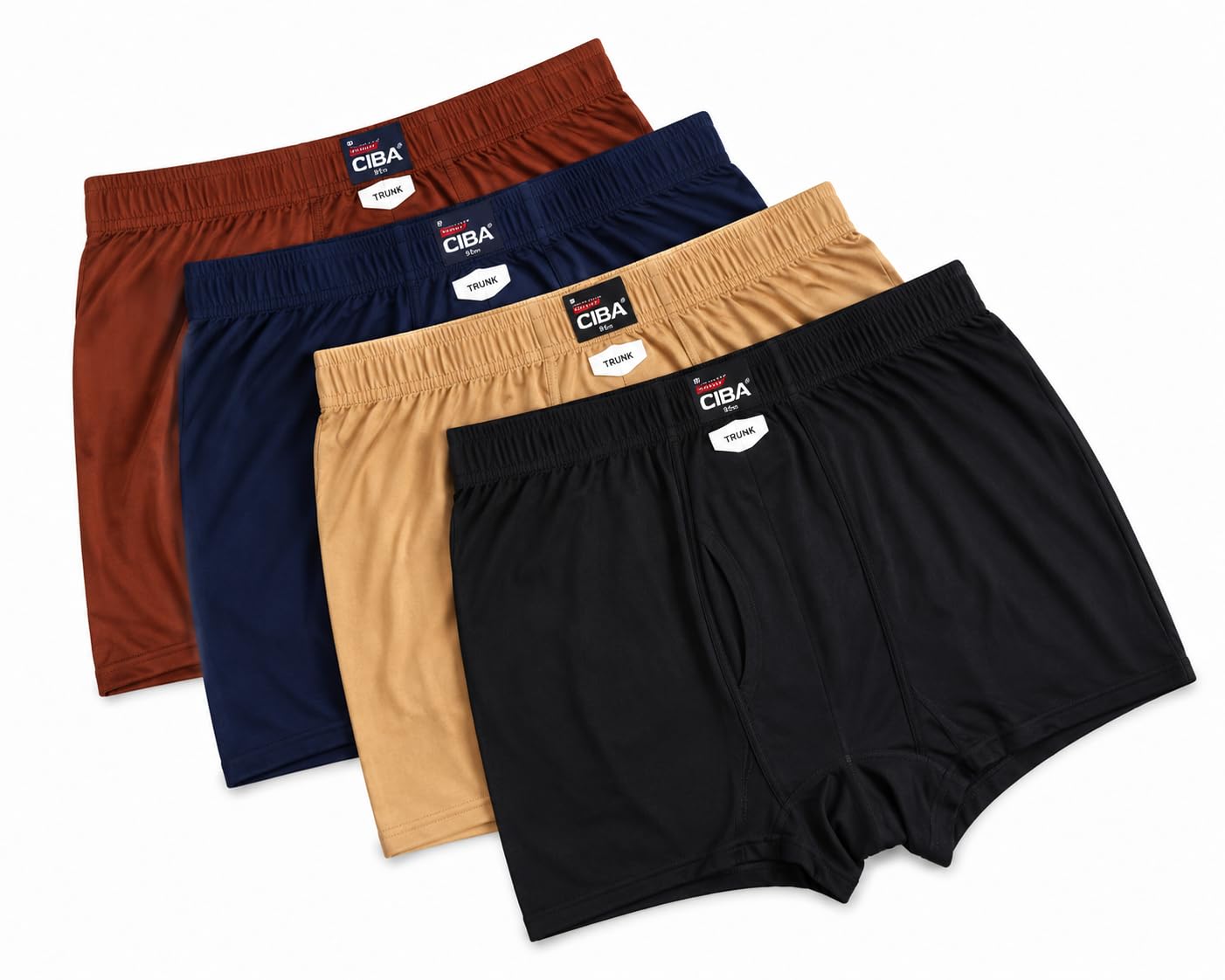 men's cotton trunks for men | plain inner elastic boxer trunks | soft & breathable comfort fit underwear | multicolor | pack of 4