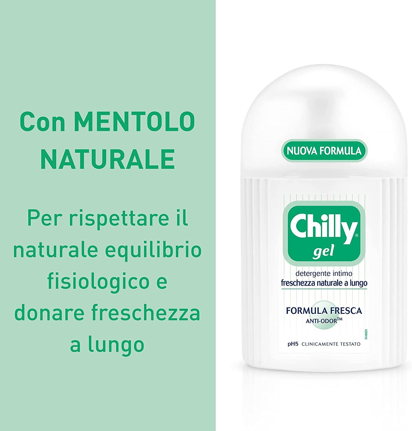 Italian Gourmet Gel Intimo Menthol pH 5 Intim-Reinigung frisch, 12 x 200ml | Detergente delicato per igiene quotidiana, klinisch getestet, natürliche, Gesamtnettogewicht 2,4 L + Kostenlos Polpa 400g