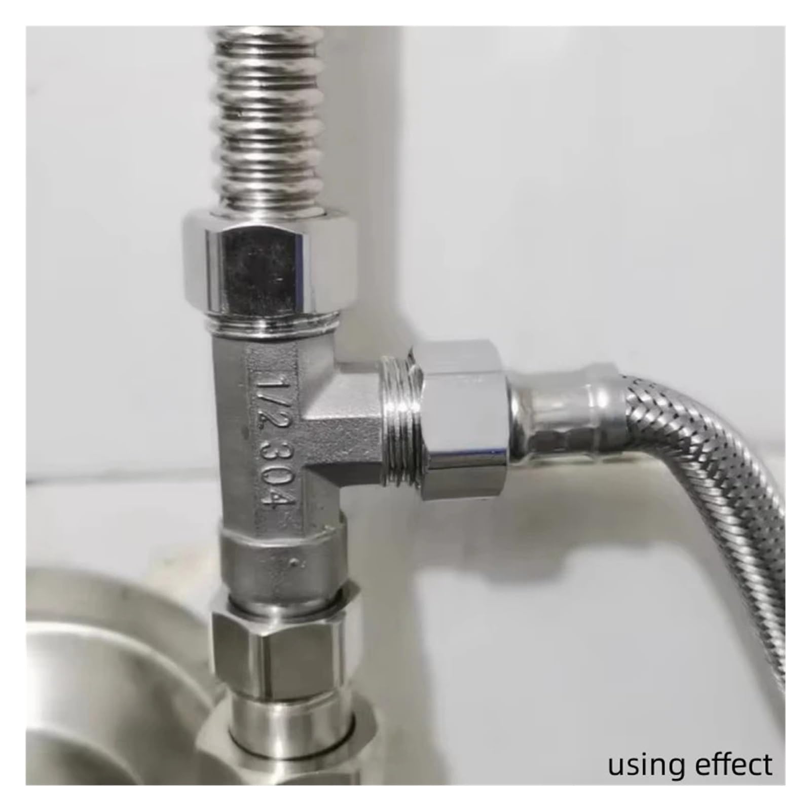 Adapter przełącznika prysznicowego ze stali nierdzewnej 3-drogowy G1/2