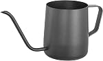 Petits pots d'arrosage Plantes intérieures - 12 oz Mini Canette d'arrosage en métal avec longue rainure Rust-Proof en acier inoxydable Petit pot d'eau pour les petites plantes à l'intérieur maison & Bureau noir. Abreuvoir métallique à longue goutte, Rust-Proof étanche, Abreuveur intérieur pour S