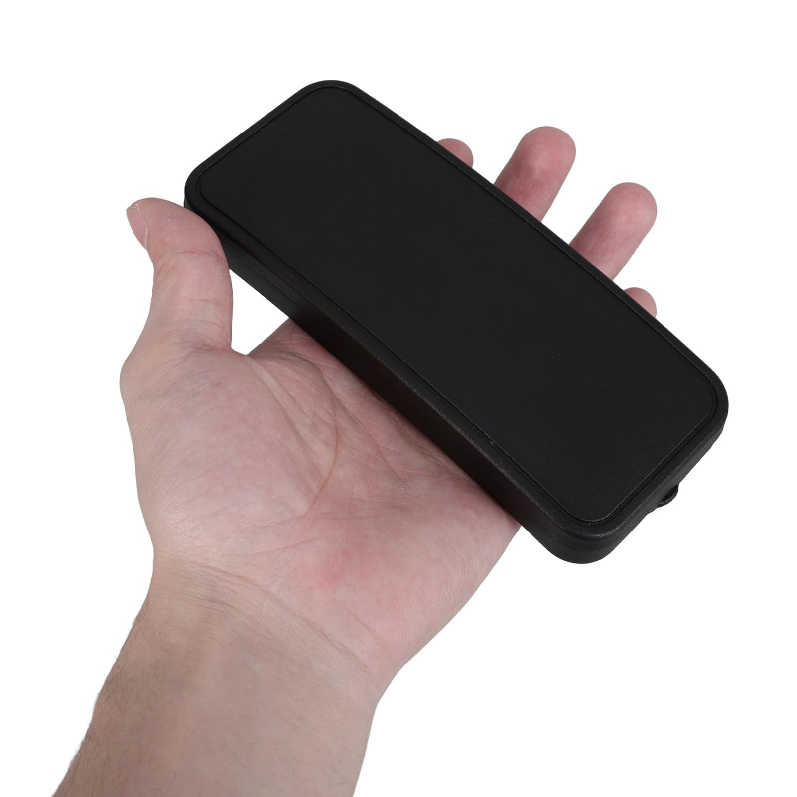 COLLBATH Estuche para Gafas de Sol con Clip, Caja de Almacenamiento de Plástico Negro Mate Tamaño Mediano, Ligero y Resistente para Viaje y Uso Diario, Organizador Portátil para Gafas