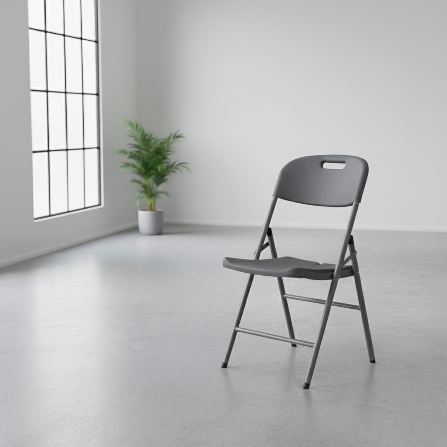 Sillas Plegables Pack 2 - Silla de Comedor, Silla Plegable de Metal y PVC, Estructura Metálica Resistente y Ergonómica - Ideal para Restaurante, Cocina, Salón, Eventos y Bodas