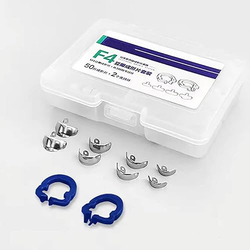 Miniatura 8 de Kit de sistema de matriz seccional dental, anillo de sujeción de resina dental, bandas de matrices dentales autoclavables, anillo de clip de soporte