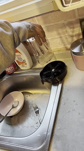 LIBRNTY Rinceur en Verre Evier,Nettoyeur de tasse,Accessoire d'évier de cuisine,Tête de pulvérisation en ABS et acier inoxydable 304,pour bar à bière,le karaoké,les restaurants,les cafés