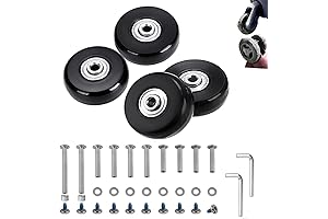 4-Piece Rolling Luggage Wheels Kit