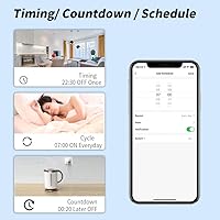 Vista 7 de Zigbee - Enchufe inteligente compatible con Alexa, Google Assistant, control de aplicación y voz, requiere ZigBee Hub, UE (16A)