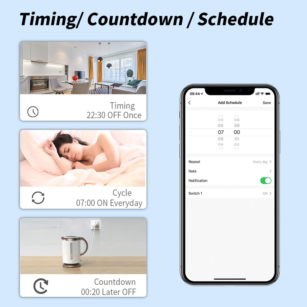Zigbee Smart Plug Outlet Compatible with Alexa Google Assistant App and Voice Control ZigBee Hub Required EU 16A — view 7