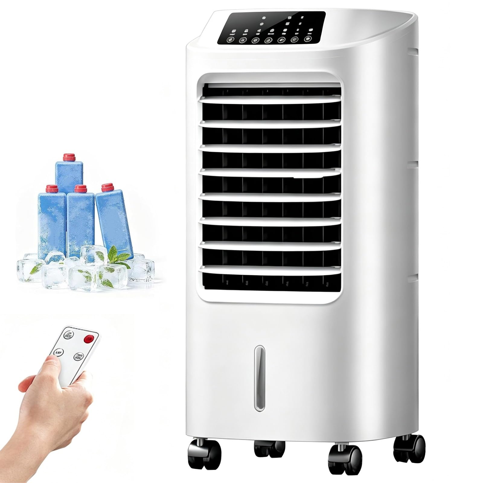 Portable Evaporative Air Cooler, Swamp Cooler, 90° Oscillation, 3 Speeds