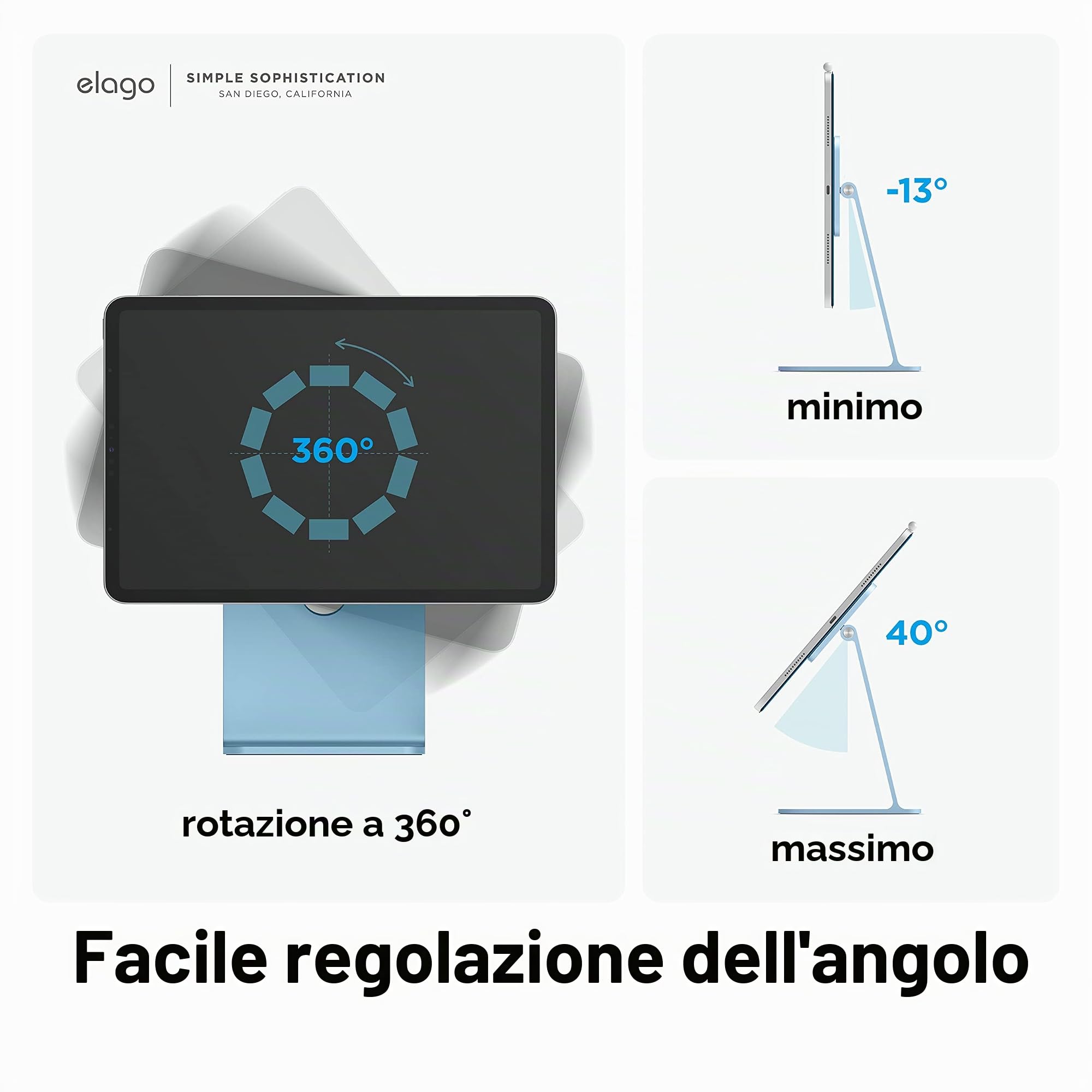 elago Supporto Magnetico Premium per iPad e Nintendo Switch 2