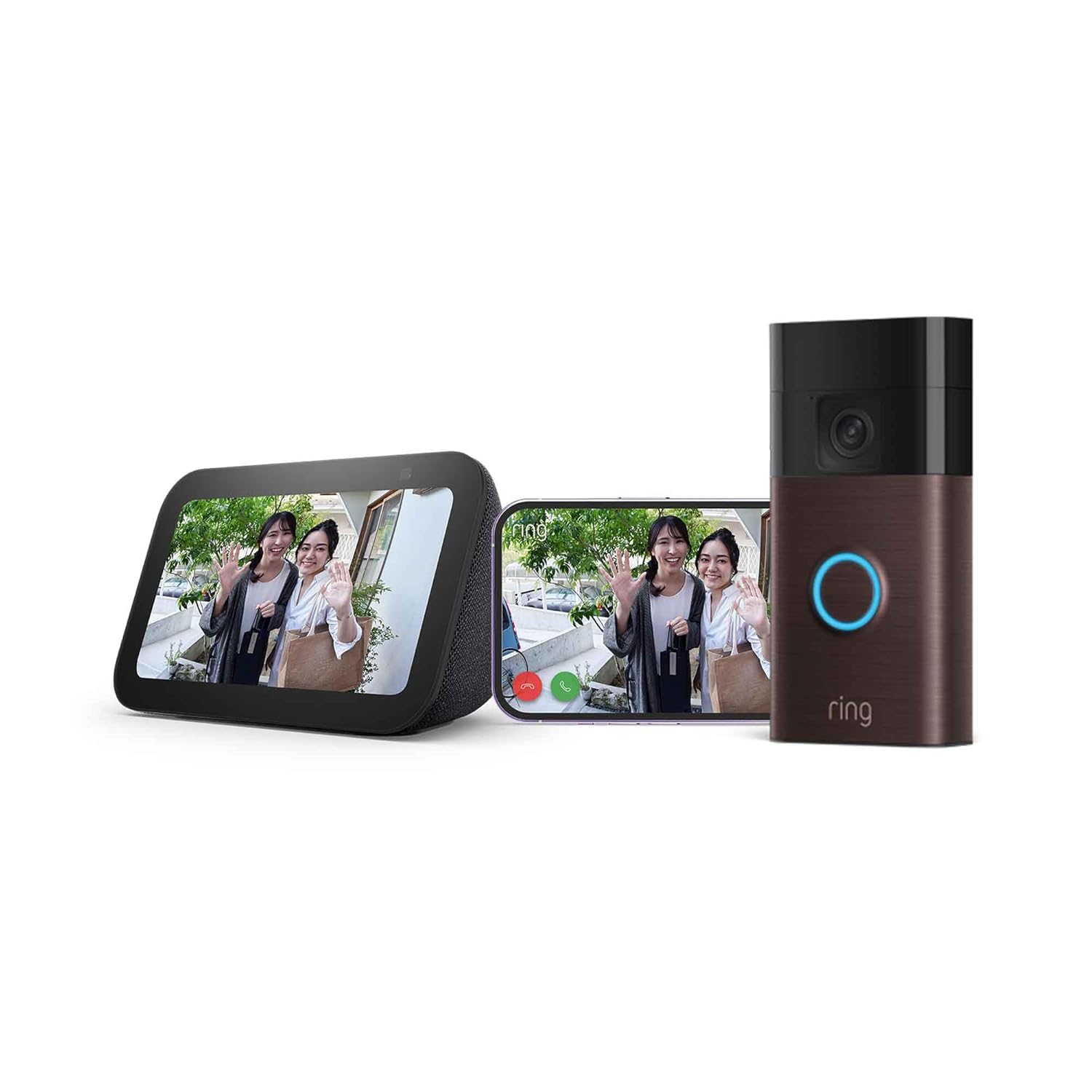 Ring Battery Doorbell + Echo Show 5 �Z�b�g
