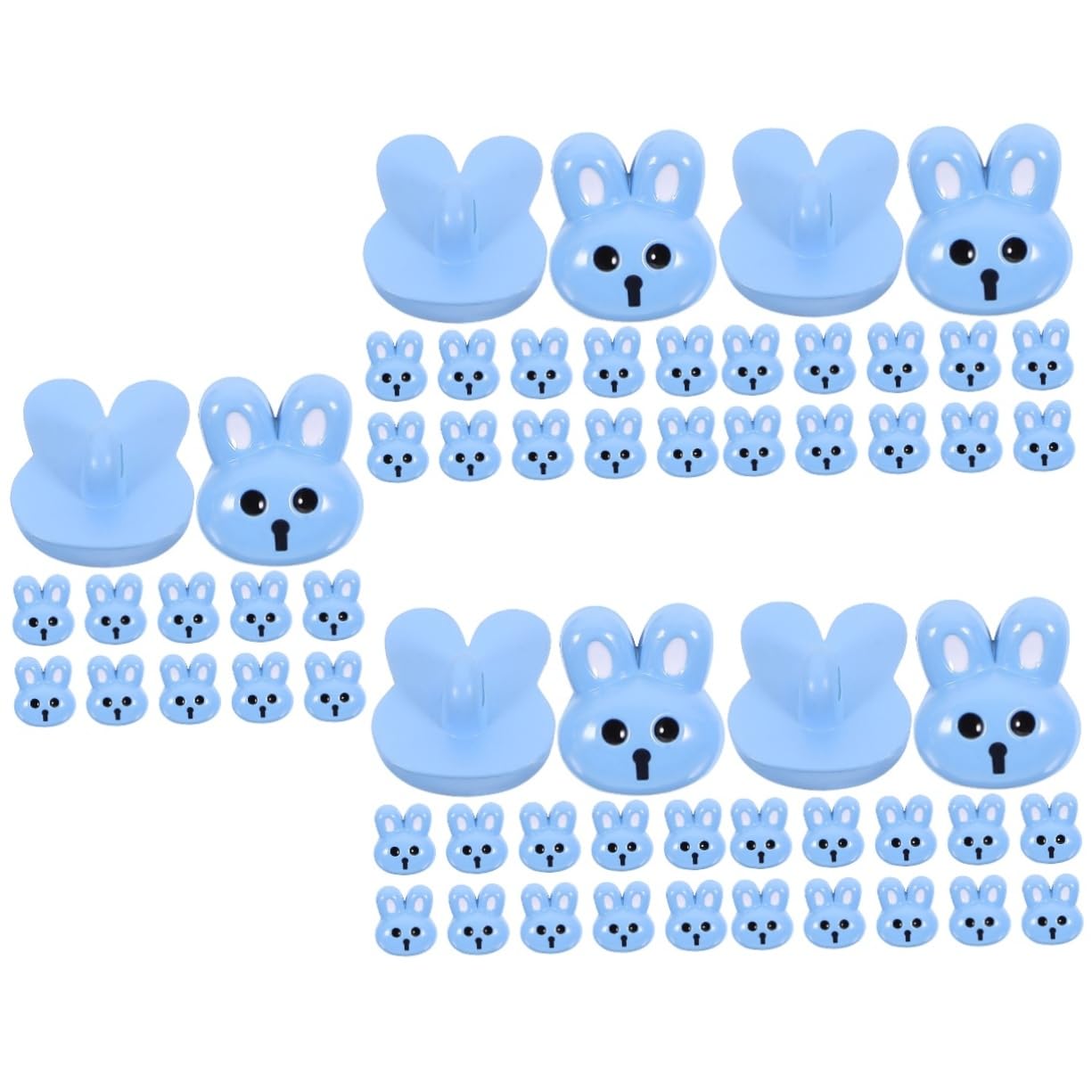 Tofficu 60pcs Bunny Modeling Buttons DIY Clothes Buttons Garment DIY for Crafts and Easter Decoration for Sewing Projects and Clothing