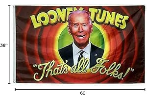 Looney Tunes Joe Biden Donald Trump Flag (One Side)