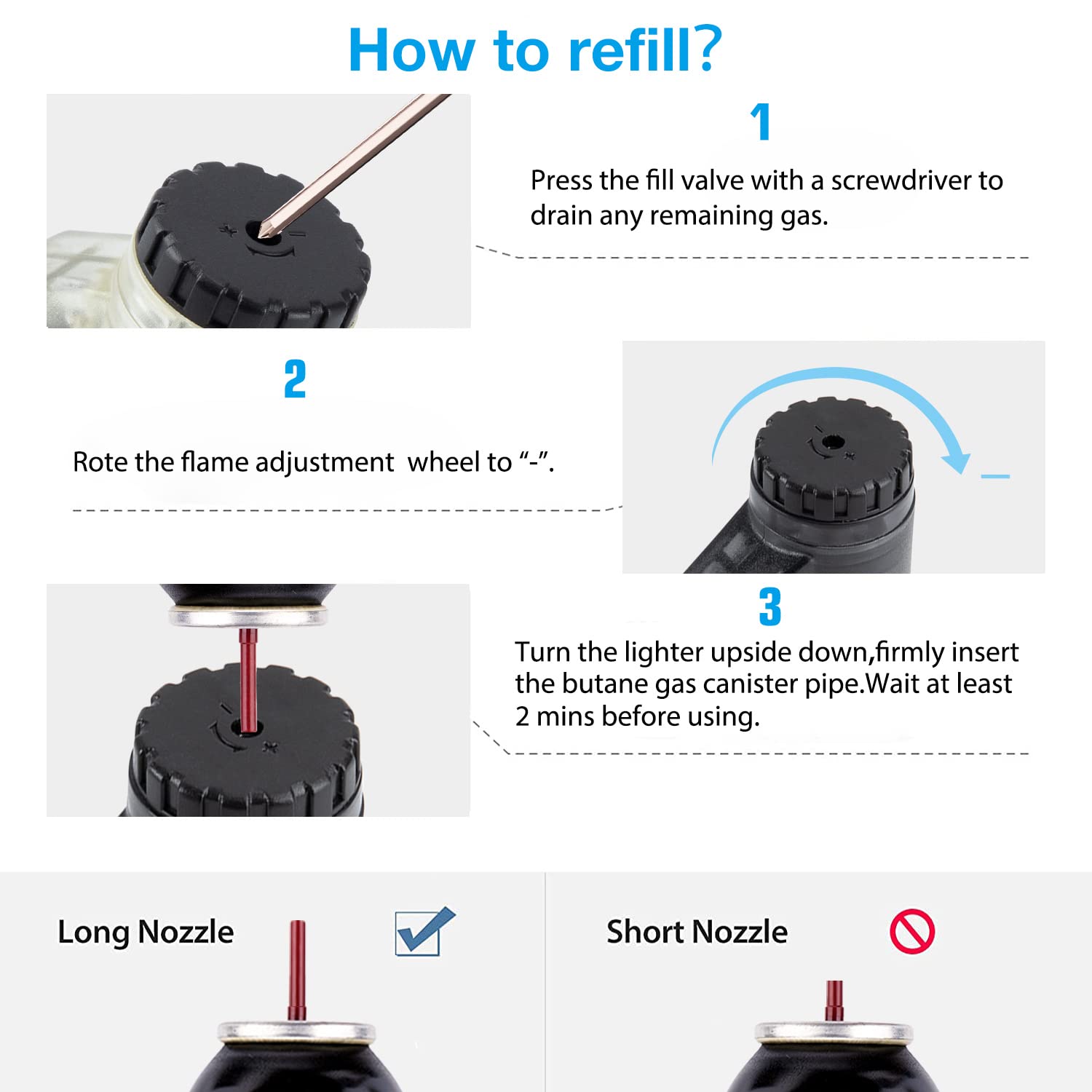 Torch Lighters 2 Pack Triple Jet Flame Butane Lighter 3 Flame Fluid