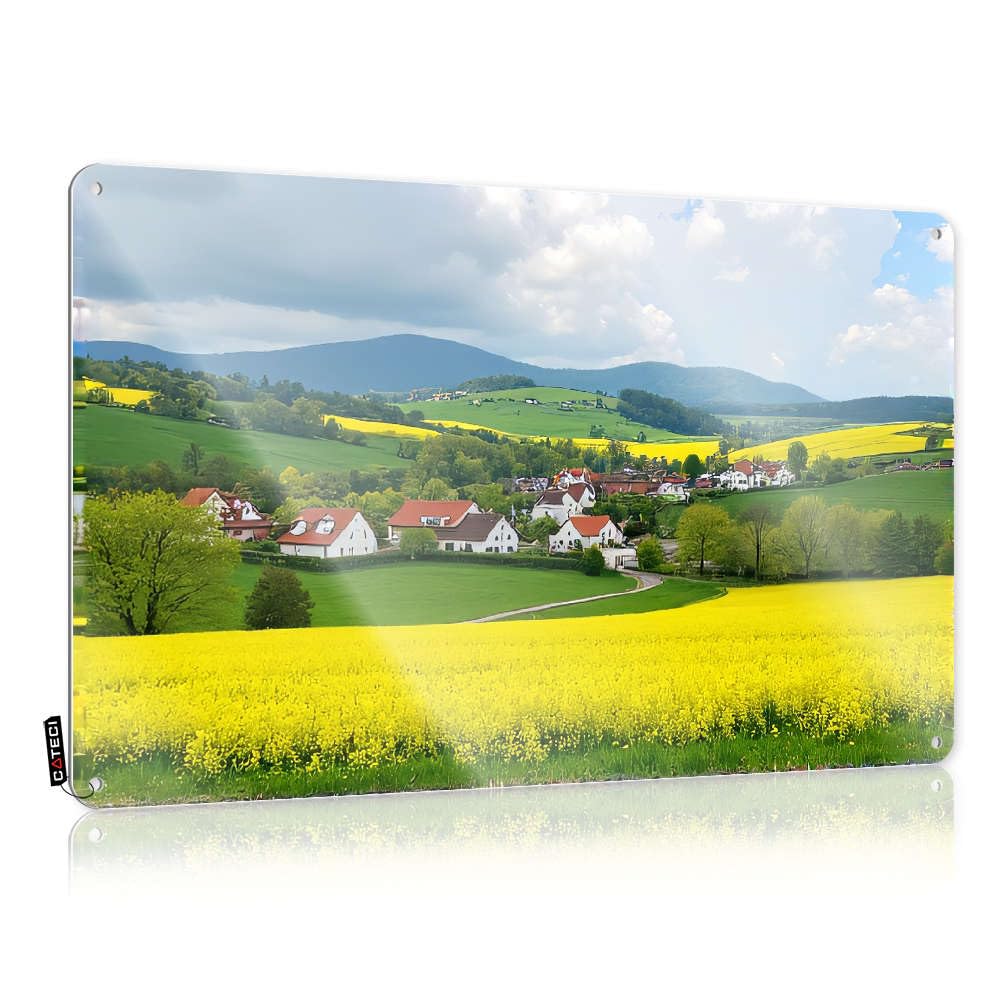Statue Tavern Funny Sign - A Picturesque Village Nestled Among Rolling Hills. Presents Rustic Wall Hanging(30X40CM)
