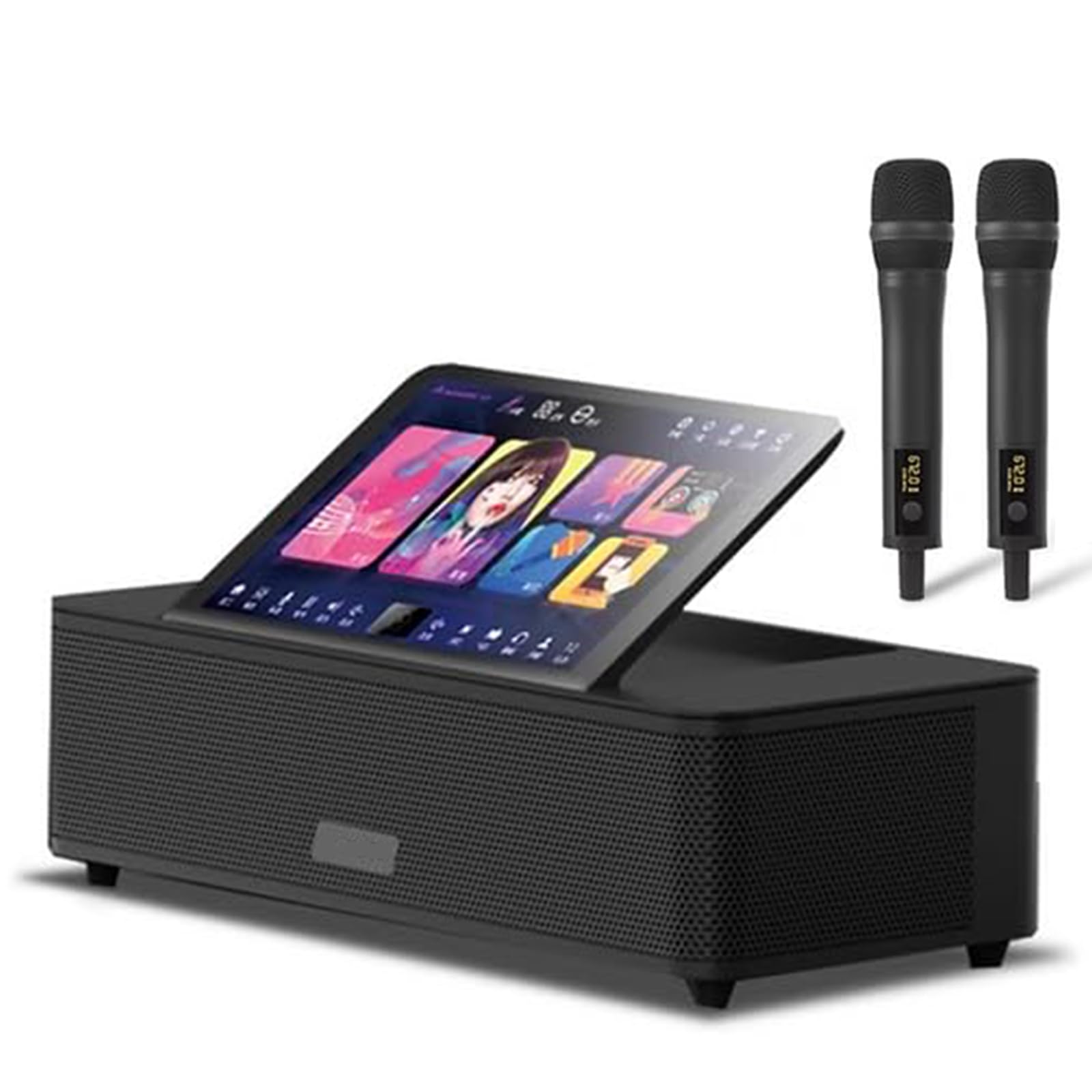 System dźwiękowy karaoke z ekranem dotykowym z 2 mikrofonami bezprzewodowymi, szybkie pobieranie w chmurze, KTV, MP3, Bluetooth, wyjście HDMI, pamięć masowa 1 TB
