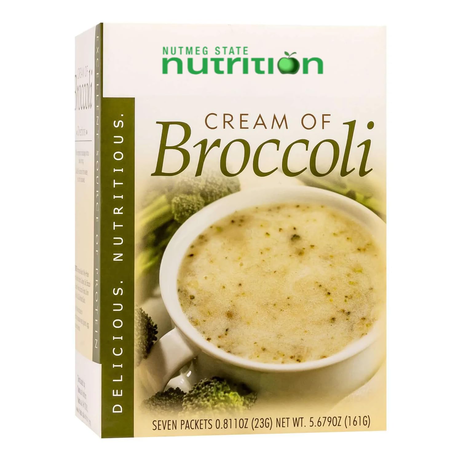 High Protein Instant Soup Mix, Low Calorie, Low Fat, Low Carb, Ideal Protein Compatible, 7 Servings Per Box (Cream of Broccoli)