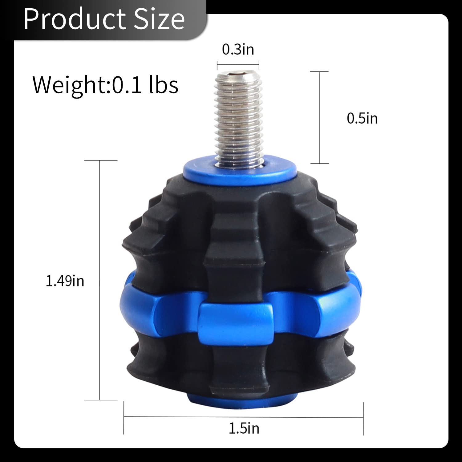 FENJANER Archery Bow Stabilizer Stackable Bow Absorber Balance Bar for Compound & Recurve Bow Hunting Shooting 2 inches (Blue)