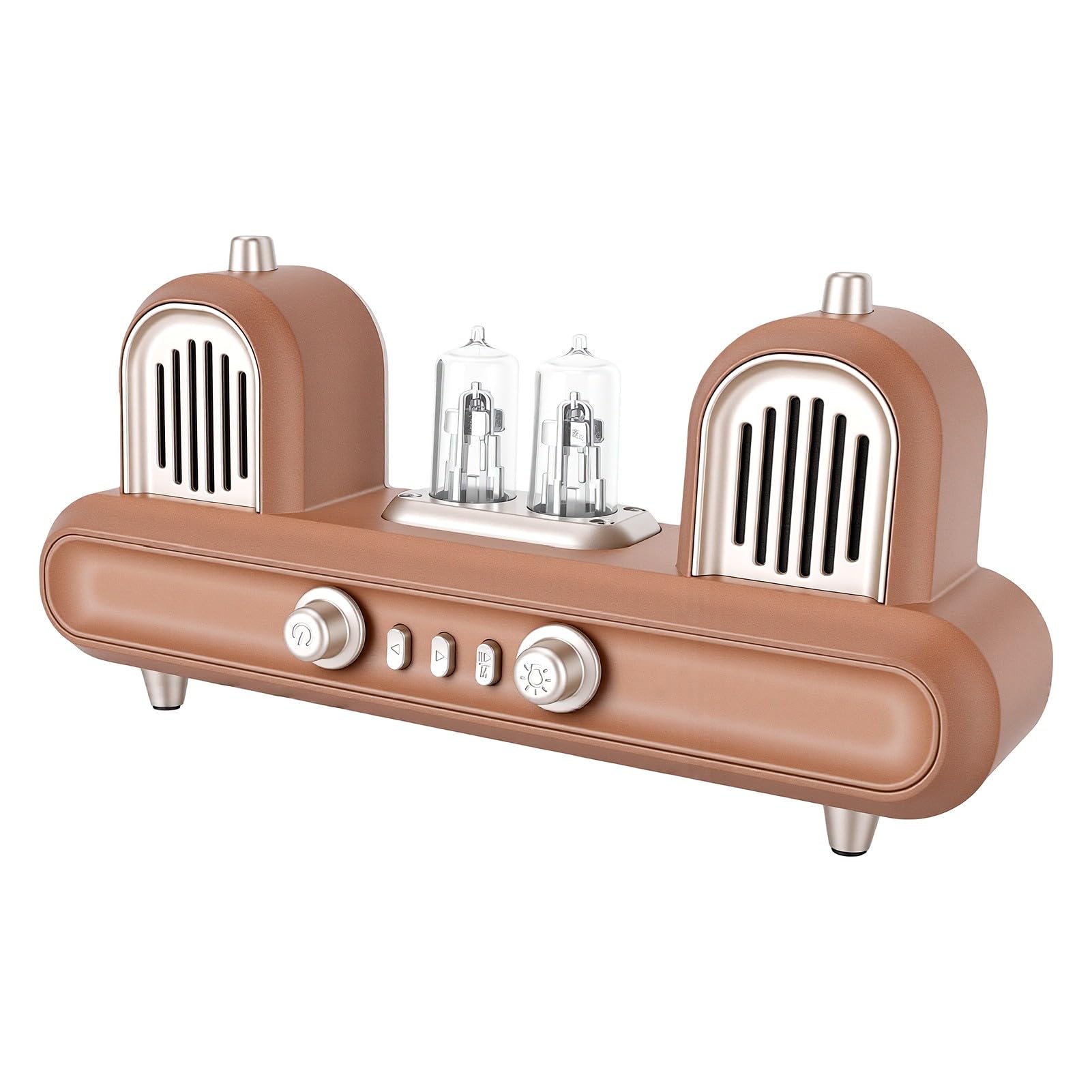 ASHATA Radio Sveglia Bluetooth Vintage con Luce Ambientale