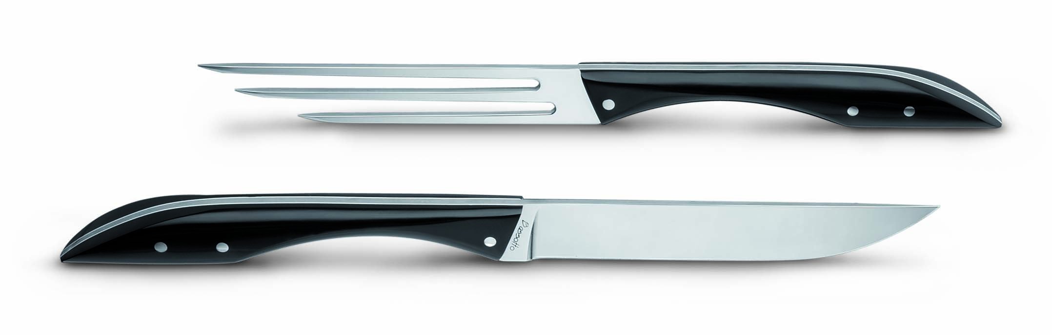 Set couteau et fourchette AUSONIA pour couper les viandes dures