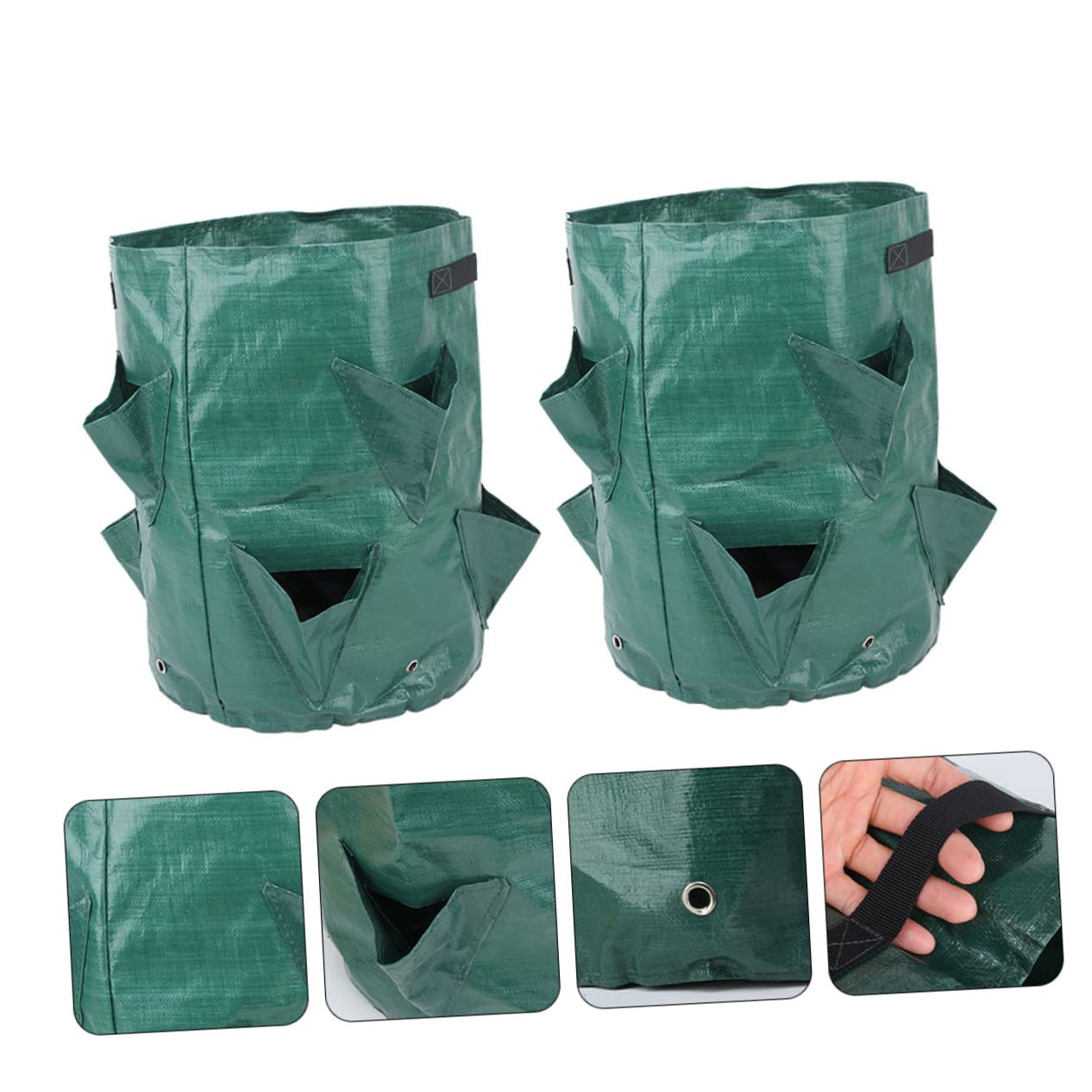 Toddmomy 2 Series Bolsa De Crecimiento De Plantas Colgante PE De Jardín Fresas Y Verduras 2 Piezas*2
