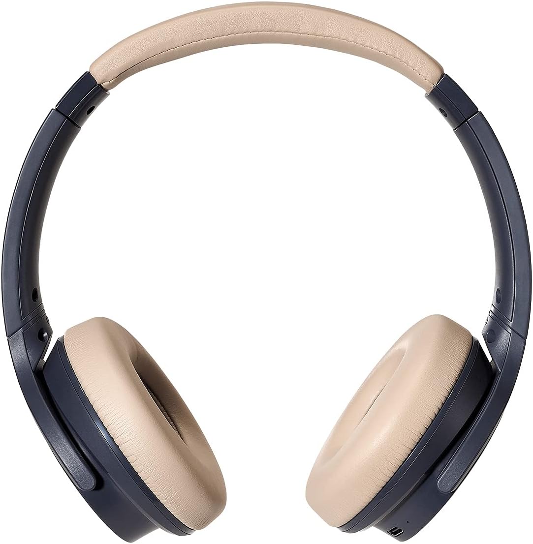 Audio-Technica ATH-S220BTNBG Wireless On Ear Headphones, Navy/Beige